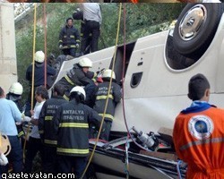 В Турции вновь разбился автобус: 23 человeка ранены